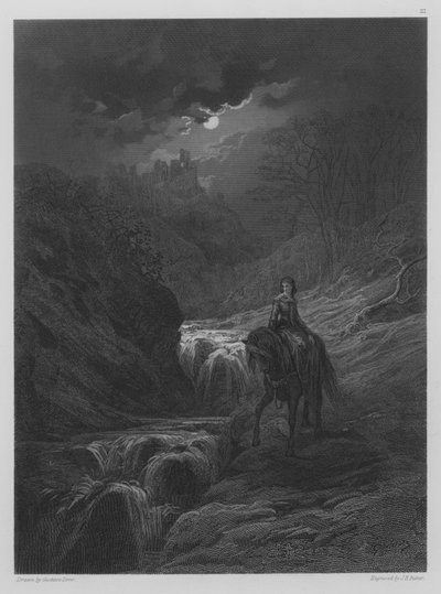 La cavalcata al chiaro di luna da Gustave after Dore